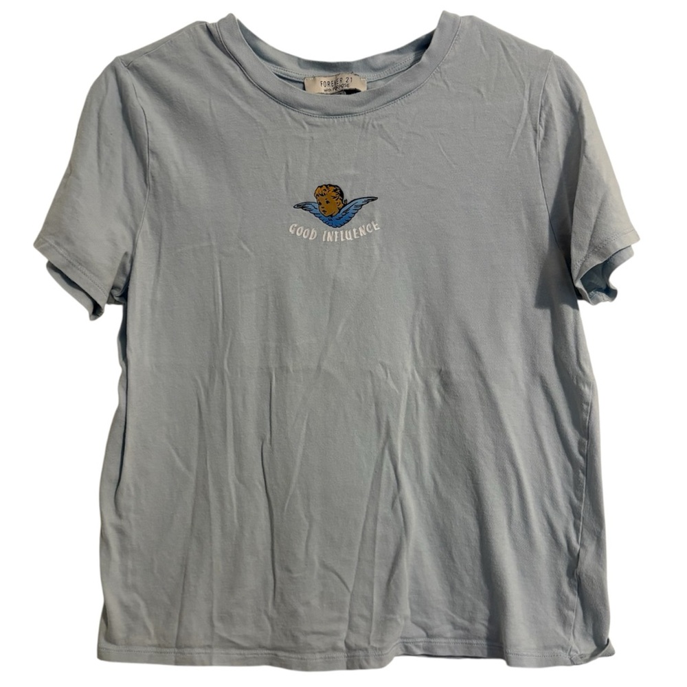 Forever 21 Blue Angel Good Influence Short Sleeve T-Shirt